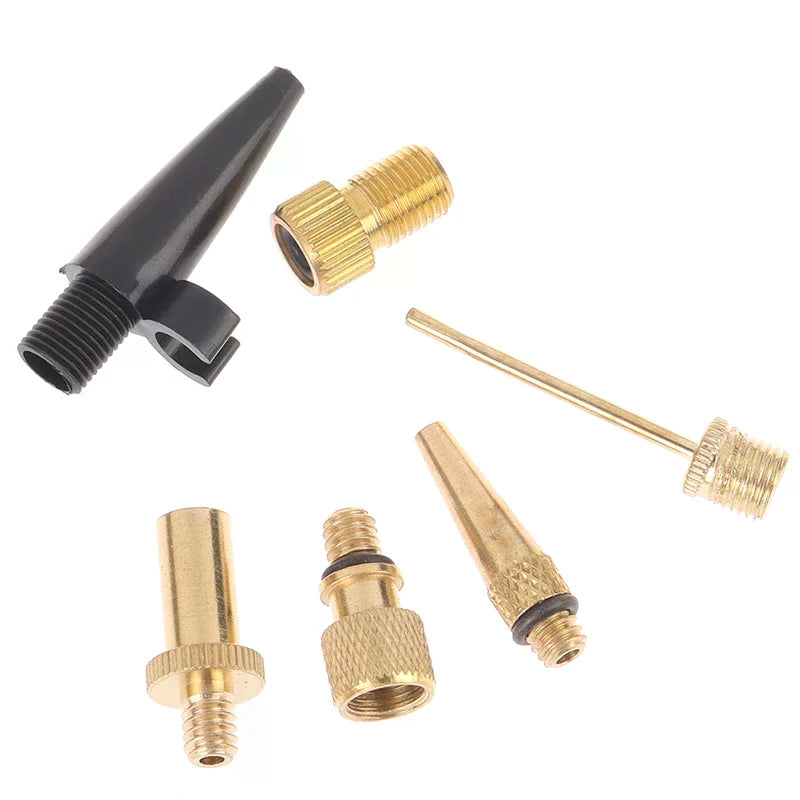 Bicycle Valve Adaptors For Road & MTB Bike Tire Pump Copper Inflator Pump Nozzle Kit Presta Schrader Valve Adapter Tube Oasis Select