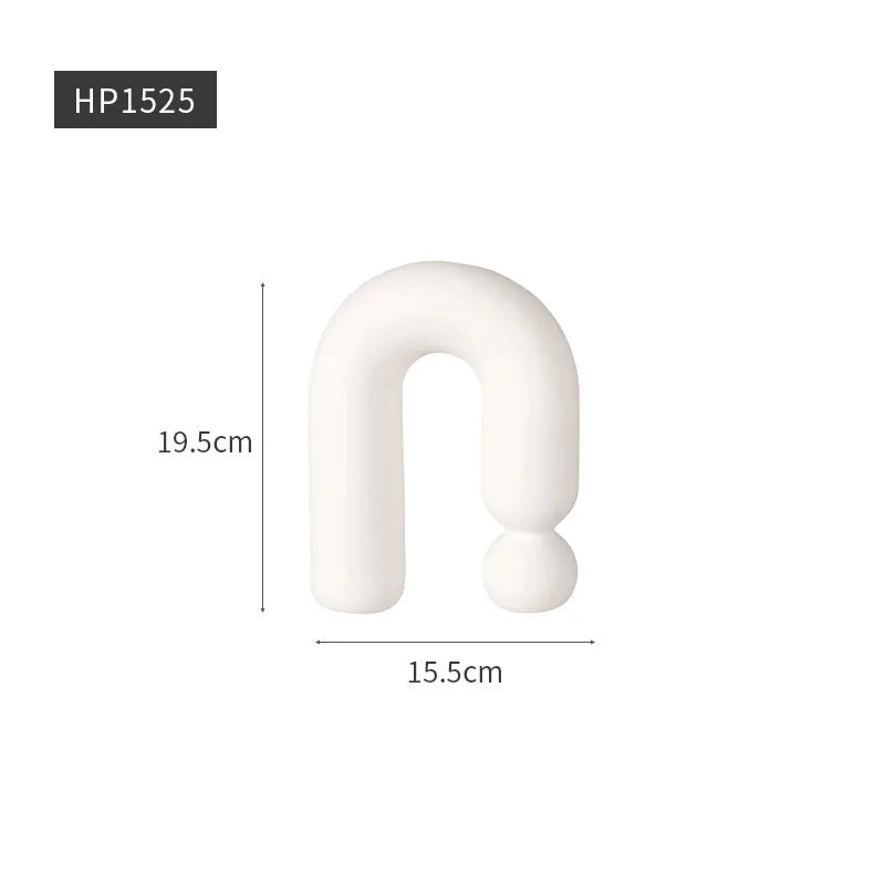 Nordic Ins Vase Ceramic Blank Decoration Living Room Home Cabinet Decoration Homestays Clothing Store Soft Decoration Home Decor Oasis Select F