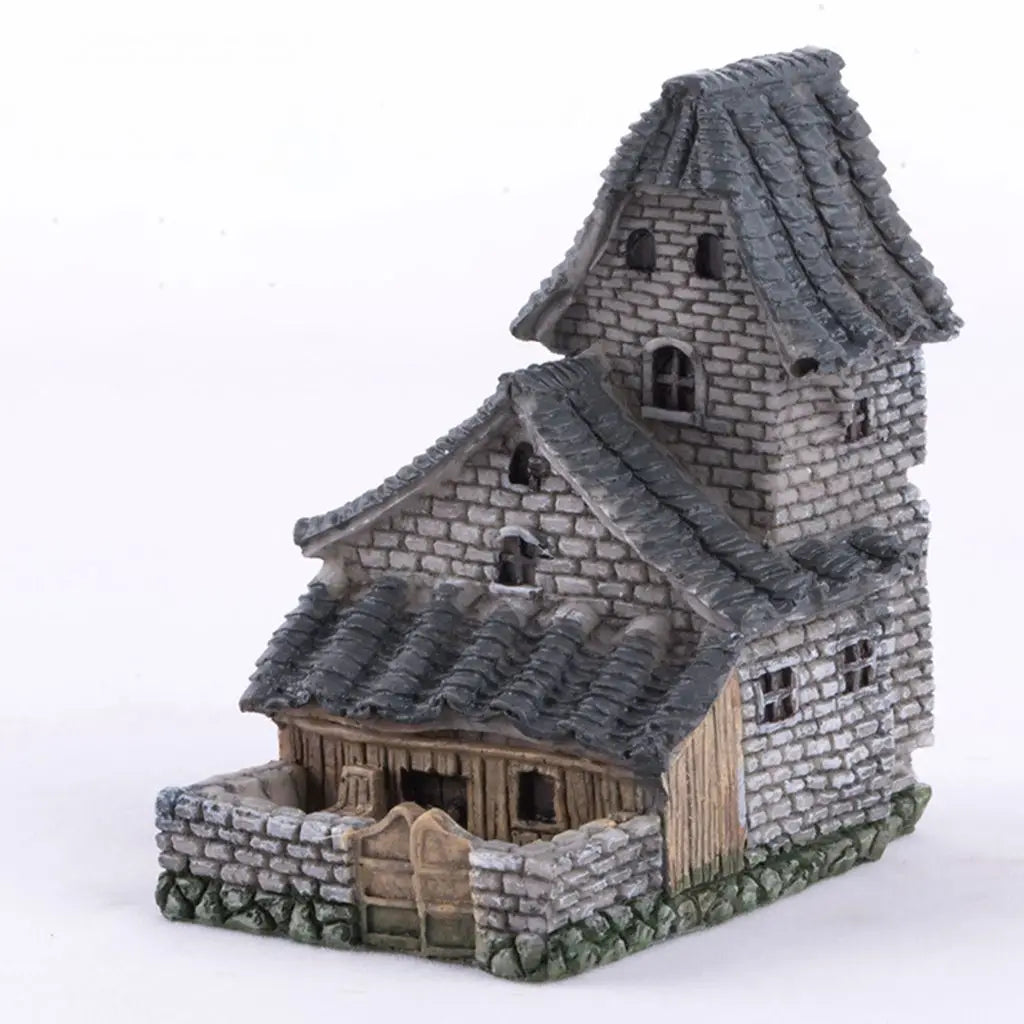 Resin Miniature Figurine House Model | Bonsai & Home Decor
