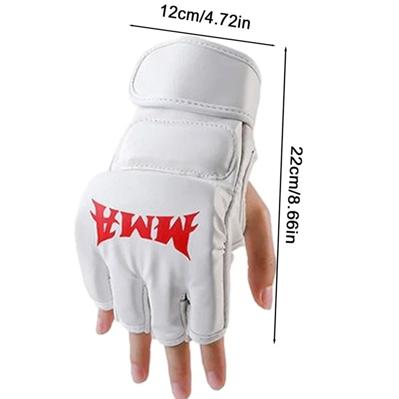 Professional Boxing Training Gloves Half Finger Leather Cushion for Adult Sanda Boxing UFC Training Sandbag Knuckles Oasis Select