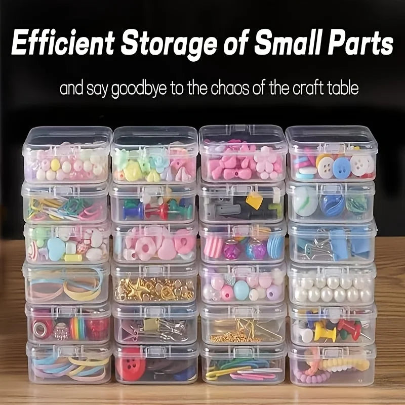 Plastic Storage Box Set With Small Containers For Jewelry Beads Craft Accessories Clear Organizer Case Fridge Produce Basket Oasis Select