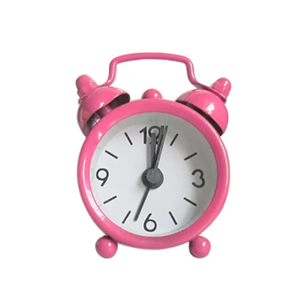 Retro Mini Double Bell Alarm Clock – Metal Quartz Desk Clock Retro Alarm Clock Oasis Select