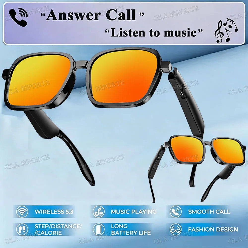 Bluetooth Smart Glasses UV Sport Sunglasses Wireless Headset