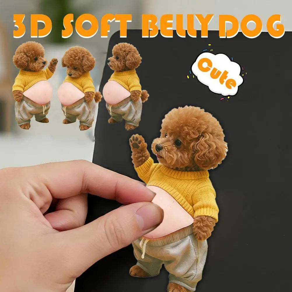 Shiba Inu 3D Silicone Belly Stickers – Stress Relief Dog Toy Novelty Stress Relief Toy Oasis Select
