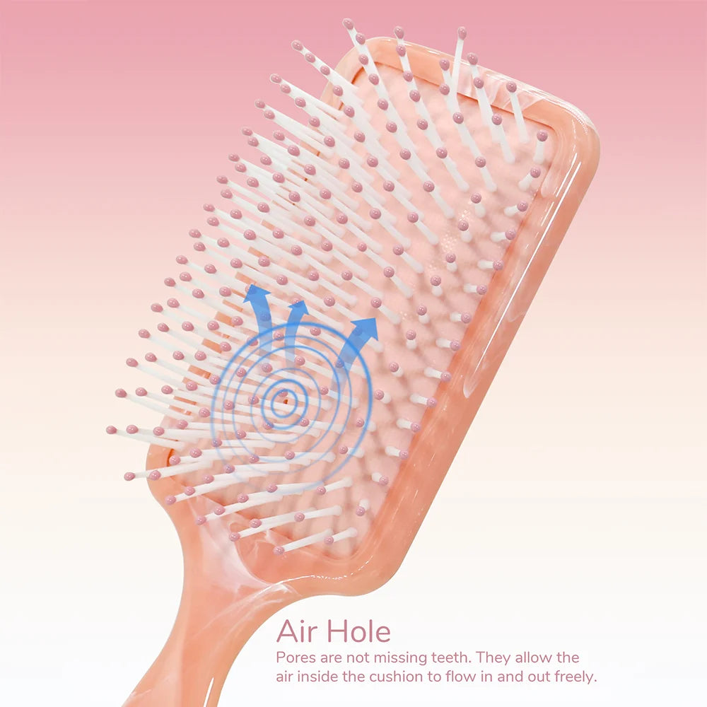 Marble Air Cushion Hairbrush – Anti-Static Detangling Comb