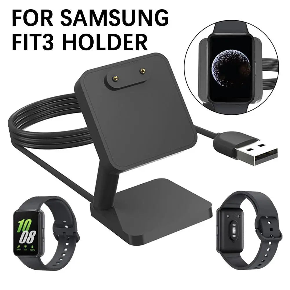 Desktop Stand Charger Adapter USB Charging Cable Dock Station Holder For Samsung Galaxy Fit 3 R390 Smart Band Fit3 Mini Charger Oasis Select