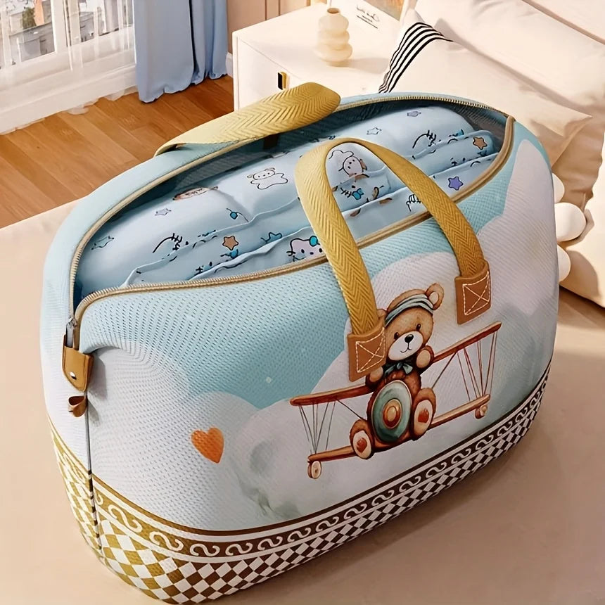 Quilt Storage Bag Household Large Capacity Clothes Travel Bag Organizing Box Cartoon Handheld Airplane Packing Bag Luggage Bag Oasis Select
