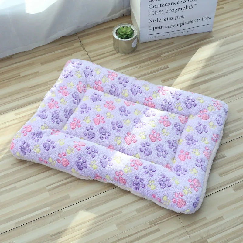 Thickened Plush Mat, Cat Bed, Cat Sleeping Mat, Dog Bed, Coral Fleece Dog Blanket, and Cotton Pad for Warmth Oasis Select purple XXL 84x57cm