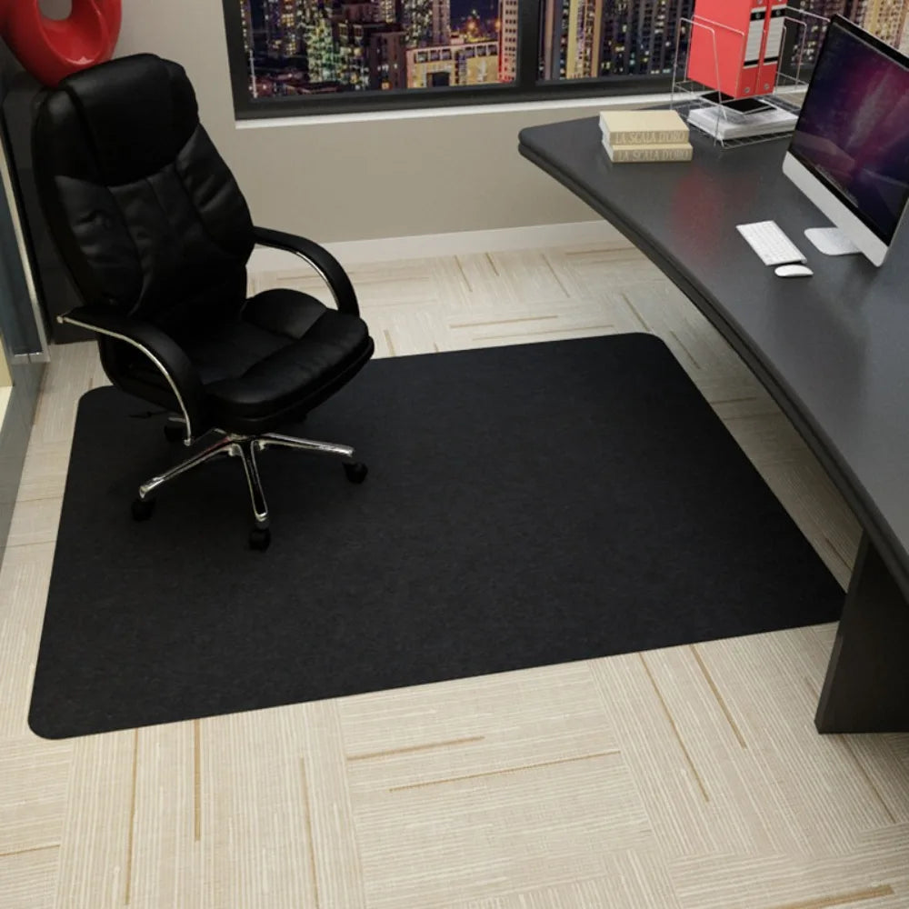 Simple Non Adhesive Office Chair Mat Self-adhesive Anti Slip Rolling Wheelchair Carpet Wooden Floor Protection Pad Home Office Oasis Select Black 90x120cm