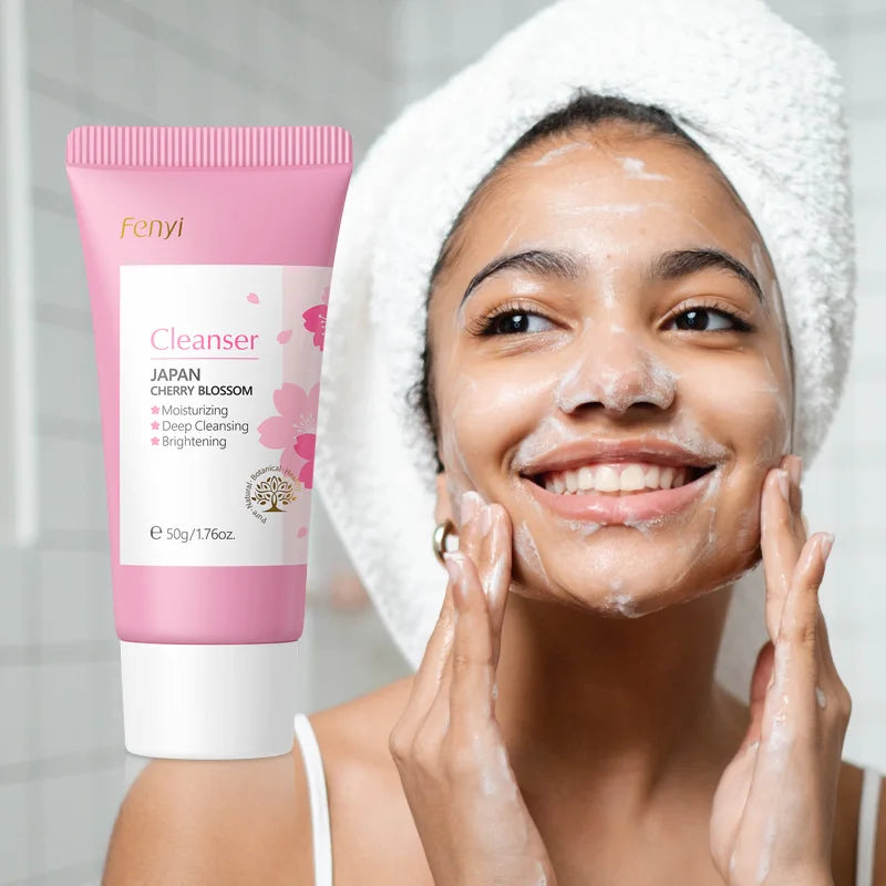Vitamin C Sakura Foaming Face Wash – Brightening & Anti-Aging Foaming Facial Cleanser Oasis Select