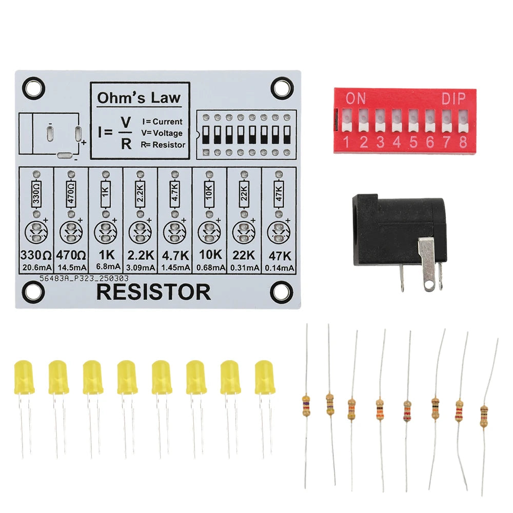 Soldering Practice Kit DIY Electronic Circuit Project Resistor Learning Board Electronic Teaching Lab Training Soldering Kit Oasis Select