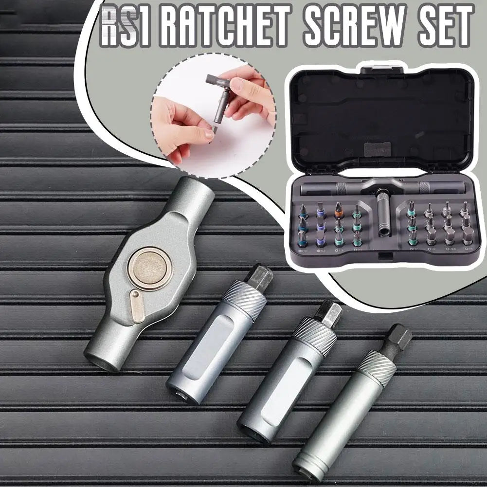 24-in-1 Multifunctional Screwdriver and Ratchet Wrench Set Magnetic Tips Home Repair Tool Kit for DIY Tasks Maintenance Projects Oasis Select