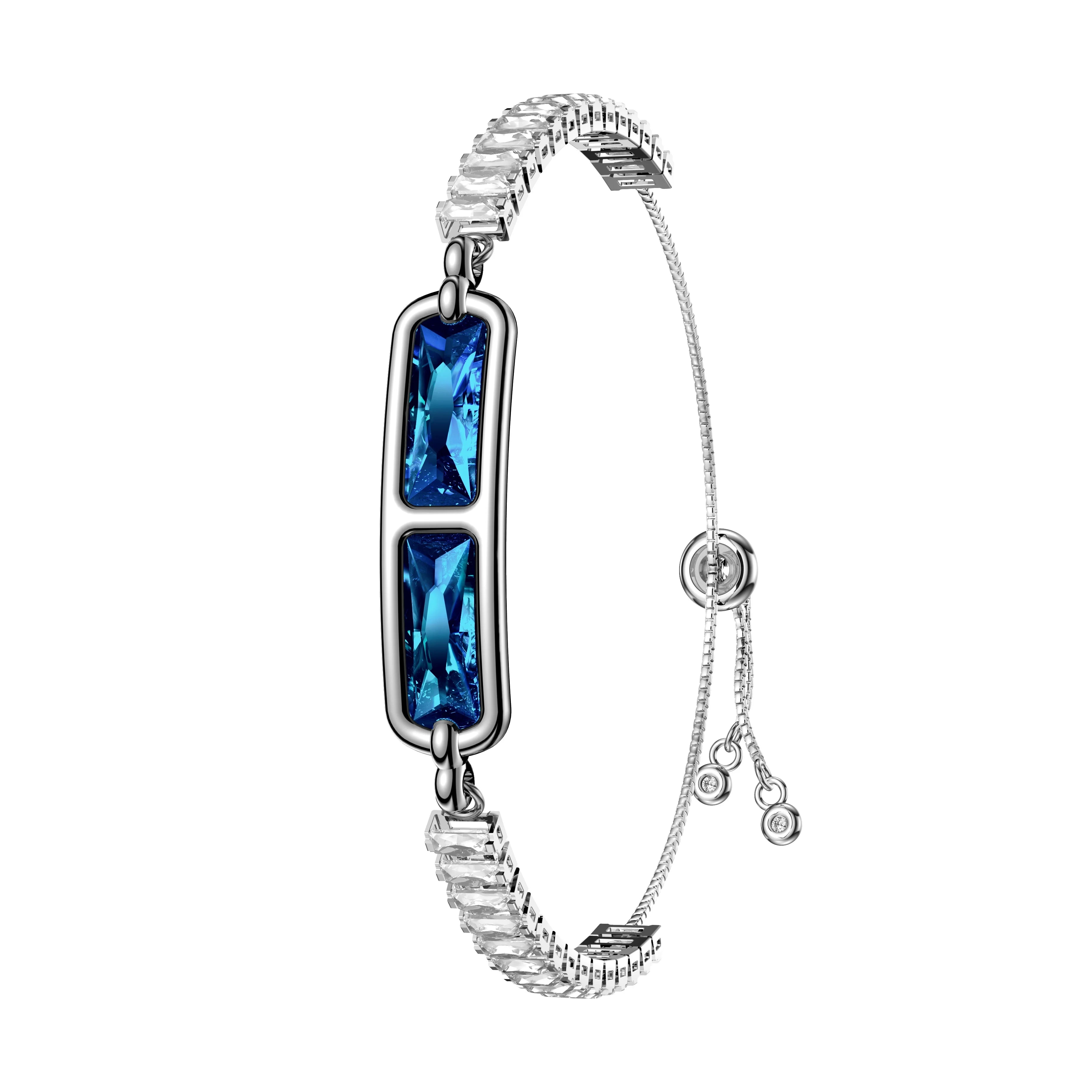 Woman Inlaid With Diamonds Smart Bracelet Sports Health Ms. Bluetooth Wristband Sleep Health Monitor Female Physiological Cycle Oasis Select BLWHZM