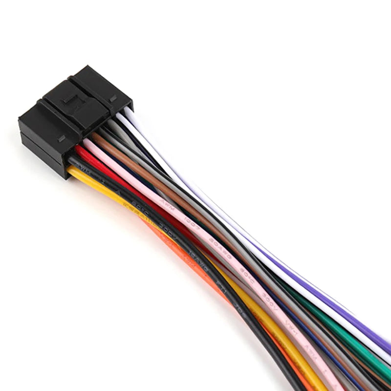Universal Power Horn Wire Plug 16 Pins Car Audio Wiring Harness Adapter Plug Auto Stereo Connector For Radio CD DVD Oasis Select onesize