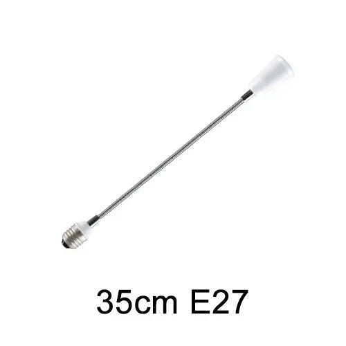 E27 to E27 Flexible Bulb Socket Extender E27 Lamp Rotating Base Lamp Holder 110V 220V Extension Converter 6/9/15/20/30/35/60cm Oasis Select 35CM E27 to E27