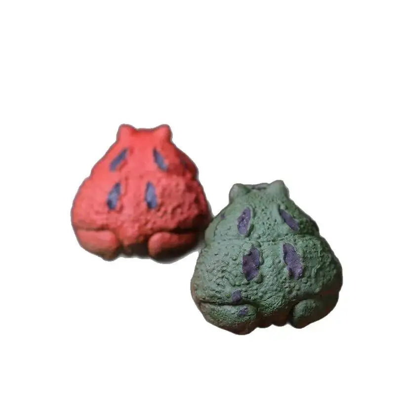 Zisha Tea Pet Small Horned Frog Premium Nurturable Wealth-Attracting Frog Tea Play Fish Tank Landscaping Decoration Tea Oasis Select