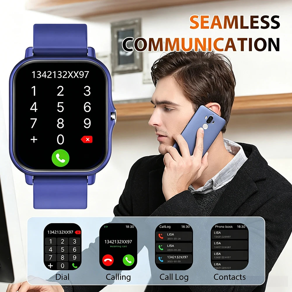 ERUN 1.83" Touch Smartwatch – Bluetooth Calls, Voice Assistant