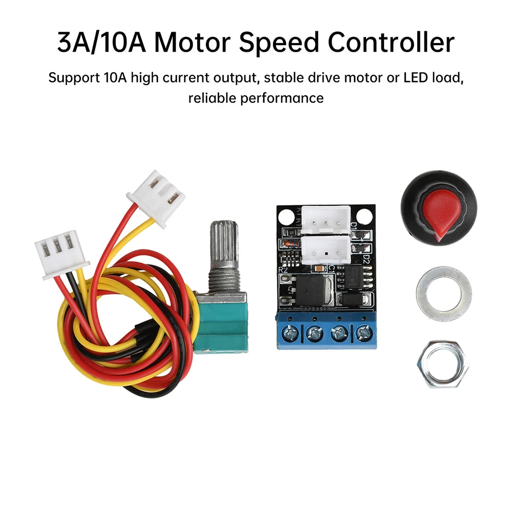 Mini 3A/10A PWM DC Motor Speed Controller Module 5V 12V 16V Speed Regulator LED Dimmer Power Controller Oasis Select