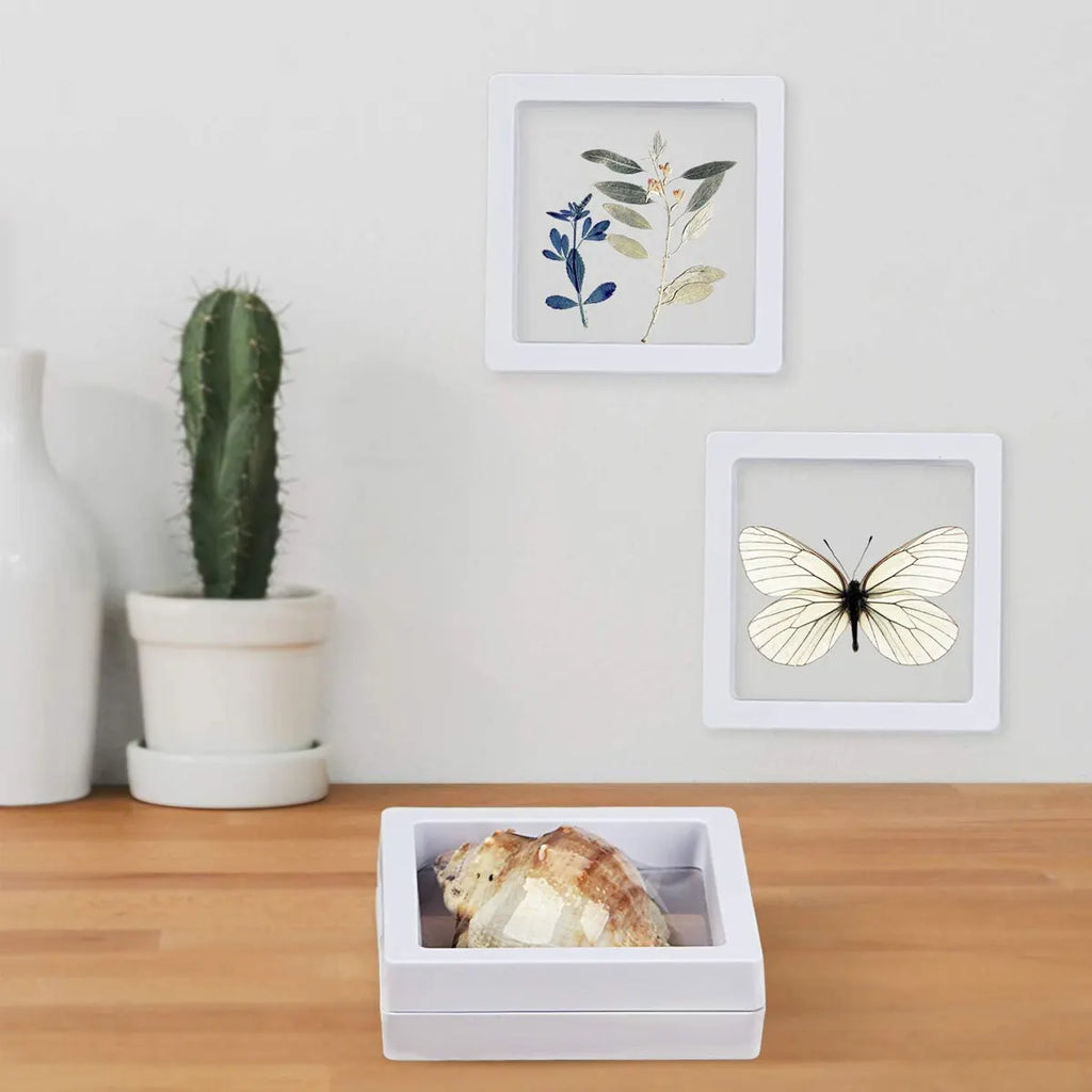10pcs,Transparent floating display box, plastic film jewelry packaging box, jewelry, necklace, ring, and collectible storage box Oasis Select