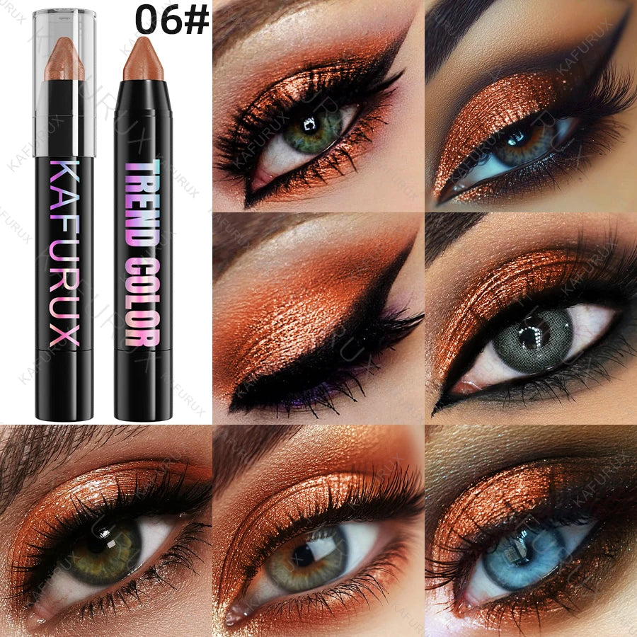 KAFURUX Metallic Glitter Eyeshadow Pencil – Waterproof Shimmer
