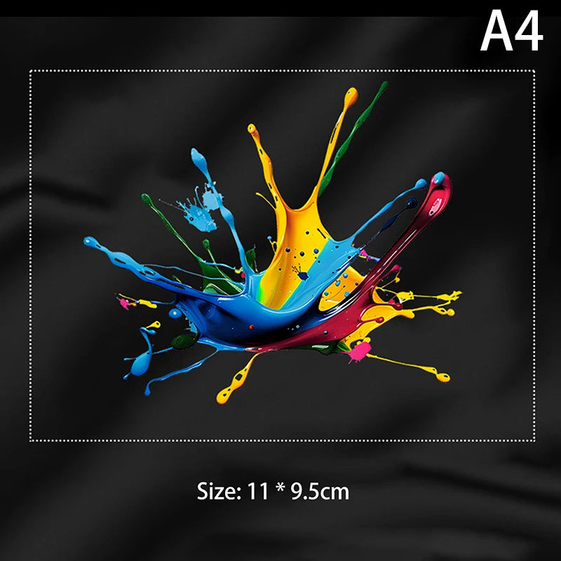 Car Interior Stickers With Dopamine Coloured Fluid Paint Vinyl For Reflective Car Fuel Tank Window Decal Stickers Oasis Select A3-S