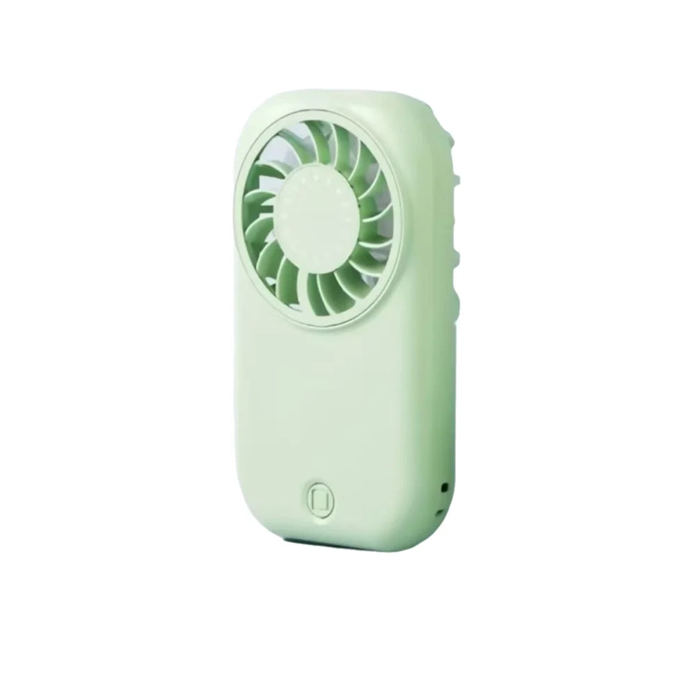 5-Speed Wind Portable Handheld Fan Ultra-Thin Design Ultra-Quiet Operation Mini Handheld Fan 1200mAh Battery Slim Folding Oasis Select Green