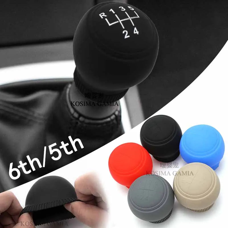 Universal Car Gear Shift Knob Silicone Cover Gear Rod Protect Case Dustproof WaterProof Lever Handle Skin Nonslip Manual Shifter Oasis Select