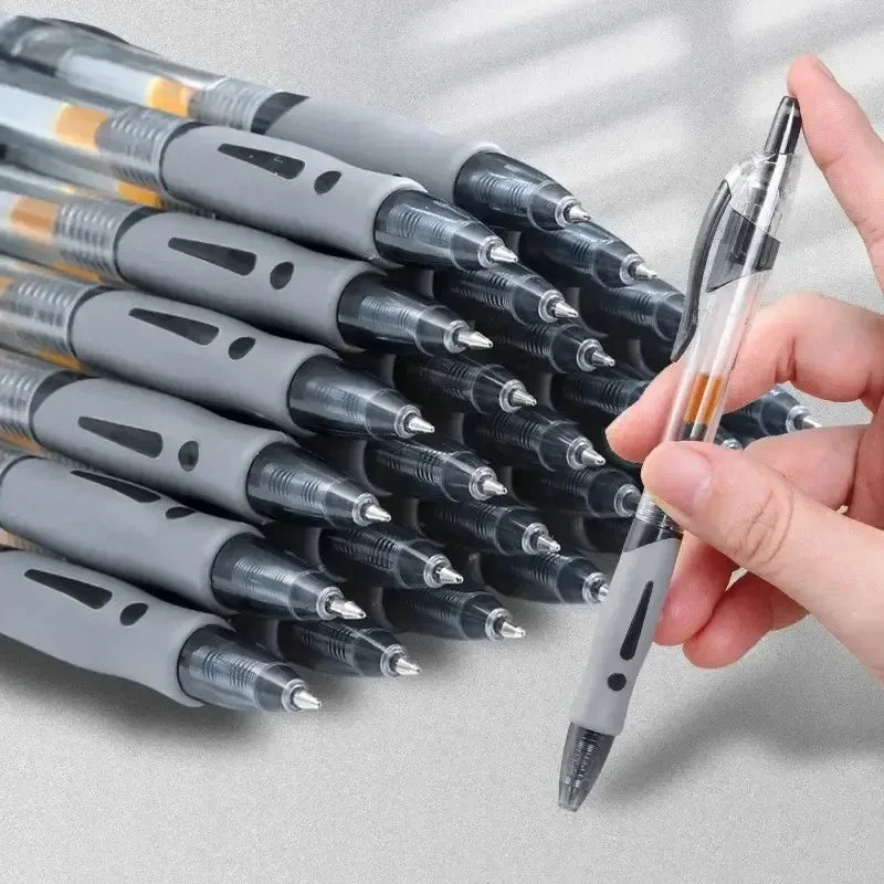 6/12pcs Retractable Gel Pens Set Black/Red/Blue Ink Ballpoint for Writing Refills Office Accessories School Supplies Stationery Oasis Select