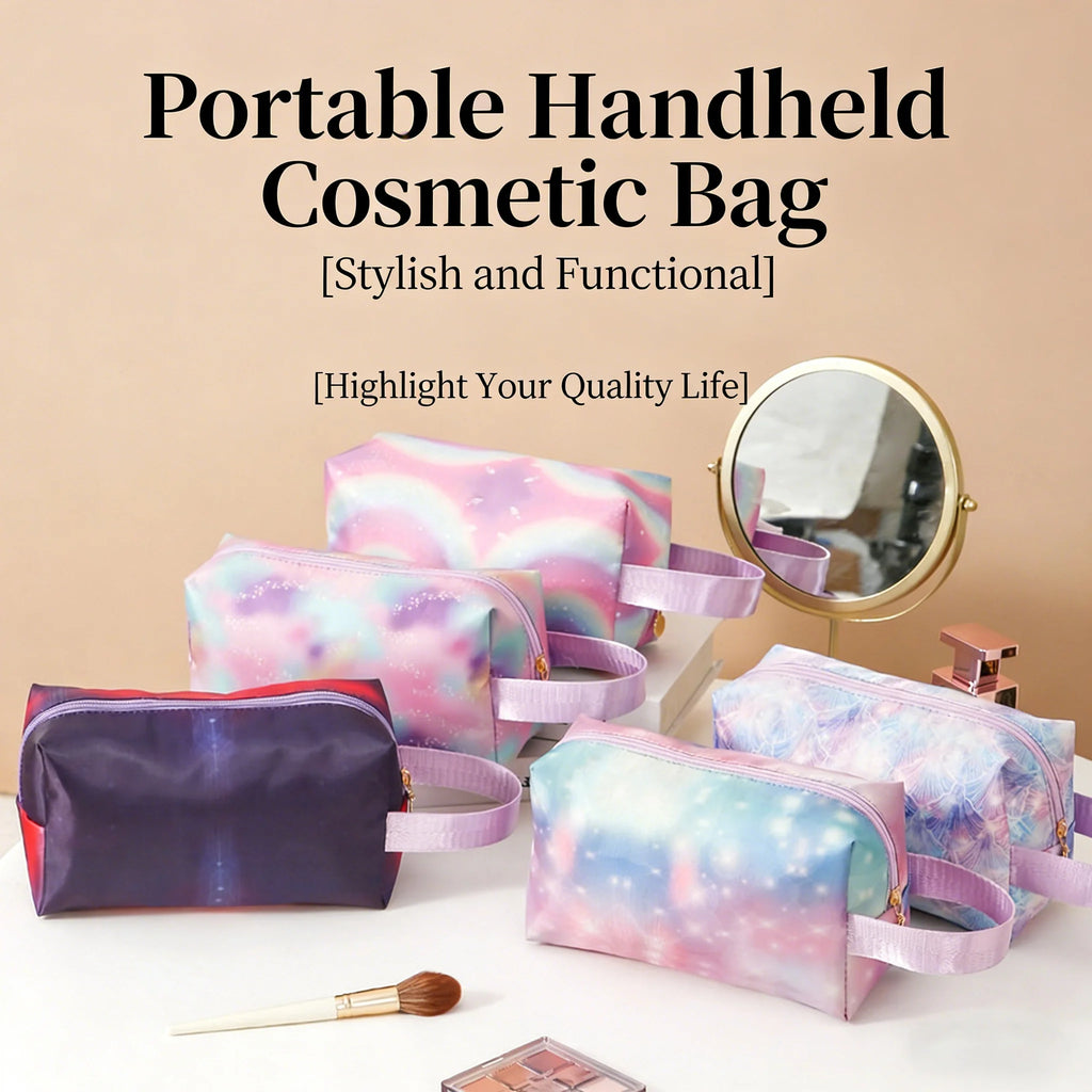 Gradient Cosmetic Bag with/without Handle, Waterproof Makeup Pouch, Portable Travel Toiletry Organizer for Women ﻿ Oasis Select