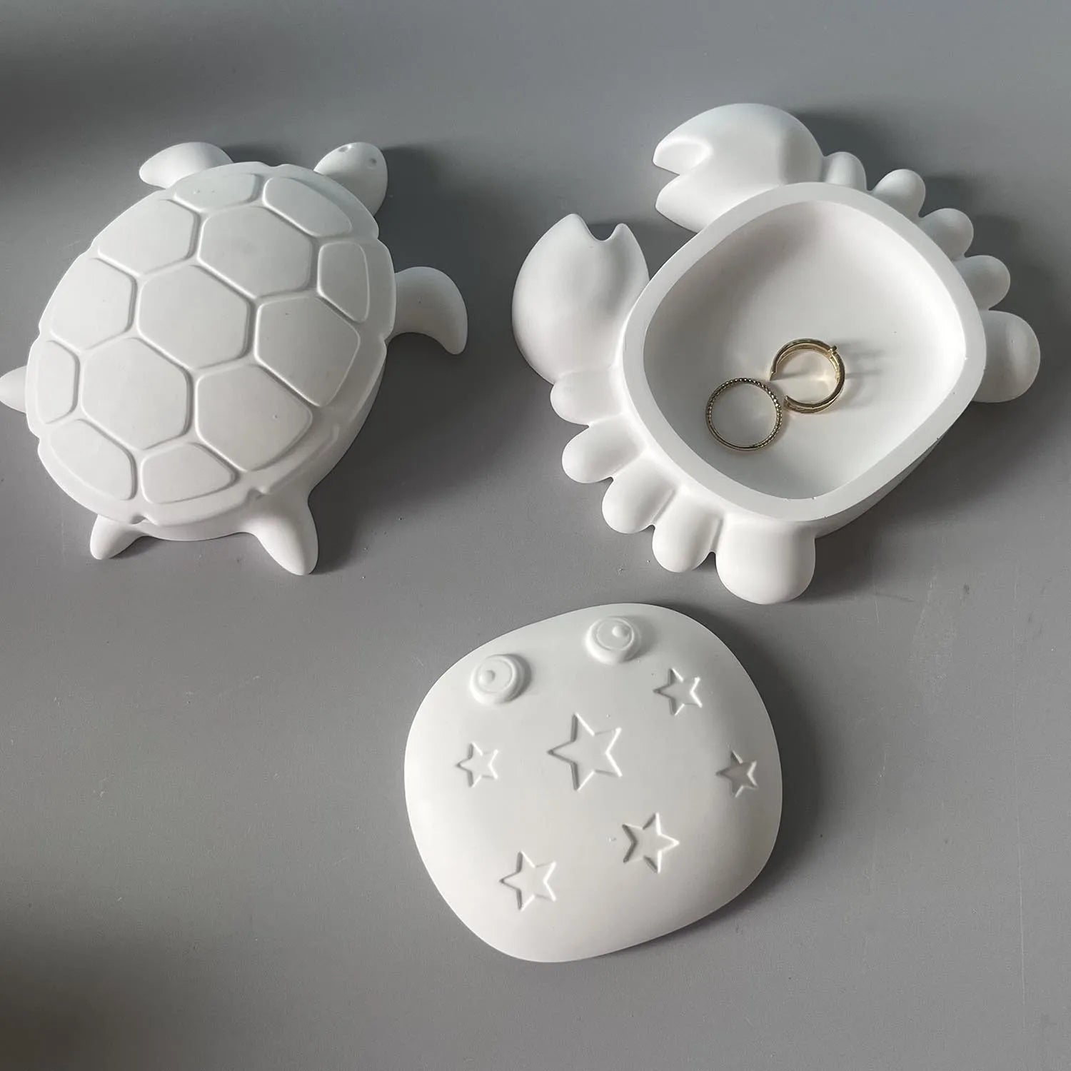 Turtle & Crab Silicone Mold – Resin, Plaster & Cement Casting