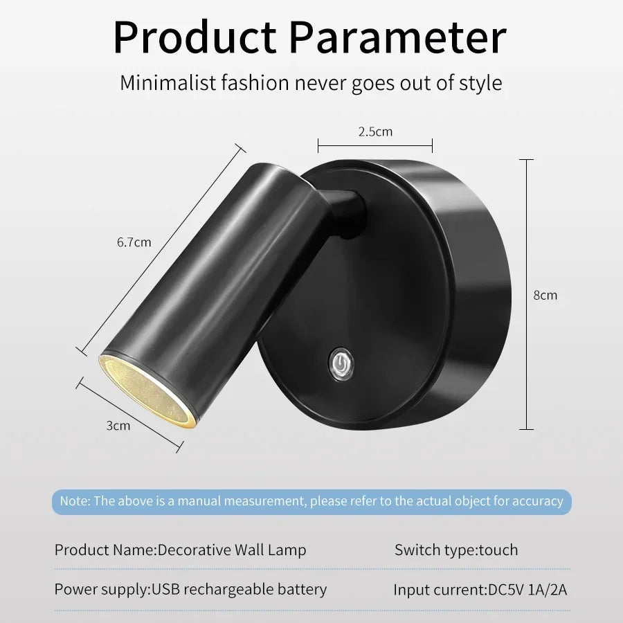 Wireless Magnetic LED Wall Spotlight – Dimmable & Rechargeable LED Wall Spotlight Oasis Select