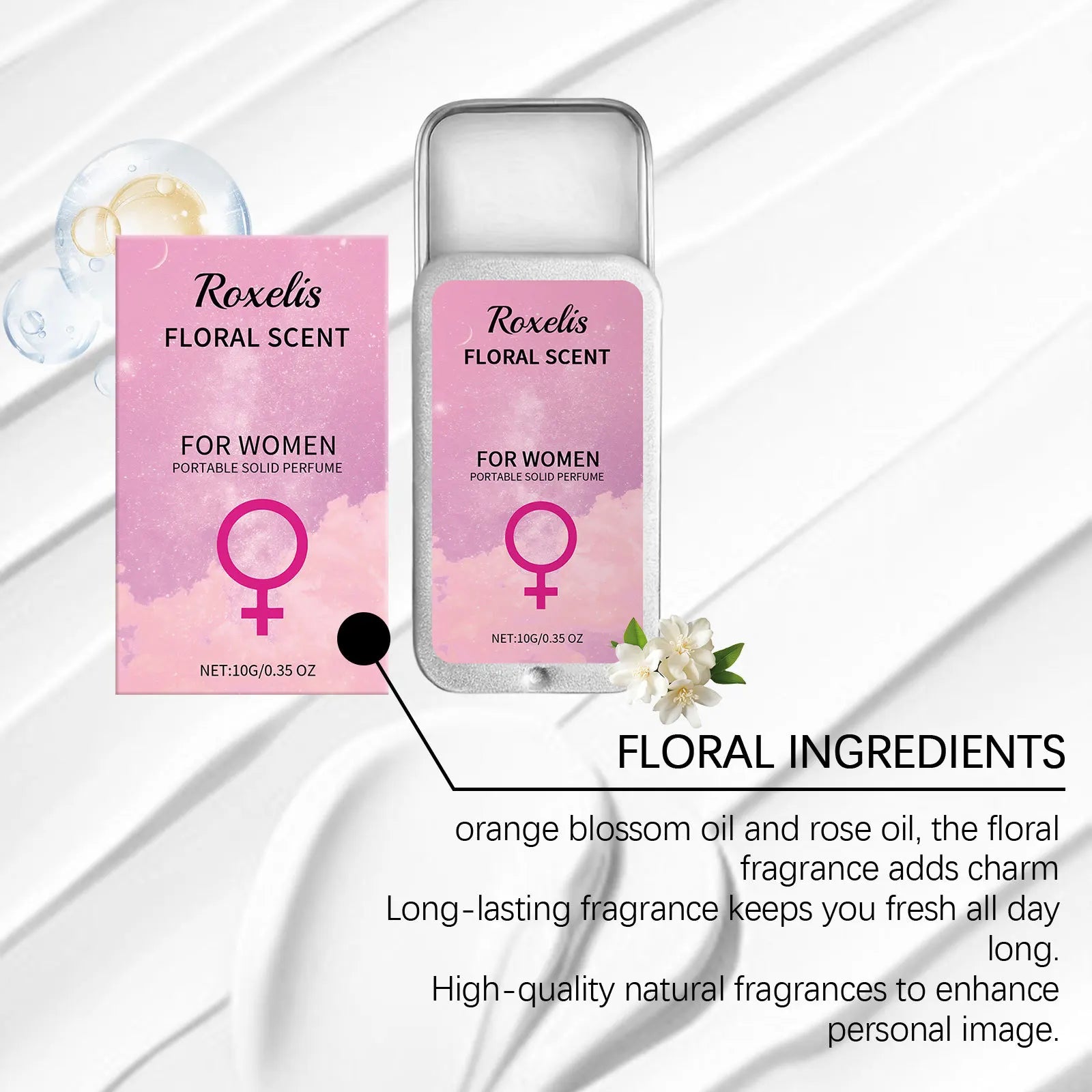 OceAura Pheromone Solid Perfume Balm | Floral Scent Women & Men