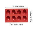 1pc Silicone Mold Dinosaur Egg Easter Day Cook Trays Cake Tools Kitchen Accessories 3D Easter Egg Shaped Silicone Cake Mold Oasis Select Red