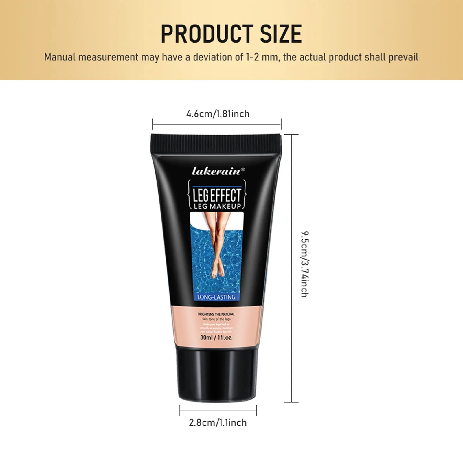 Leg Makeup Lotion Medium Shade Waterproof Non Transfer Easy Application Leg Foundation Cover Scars Varicose Vein Tattoo Flawless Oasis Select