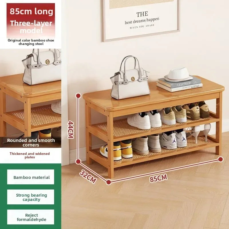 Multi-functional Household Shoe Cabinet Rack Dustproof Change Stool