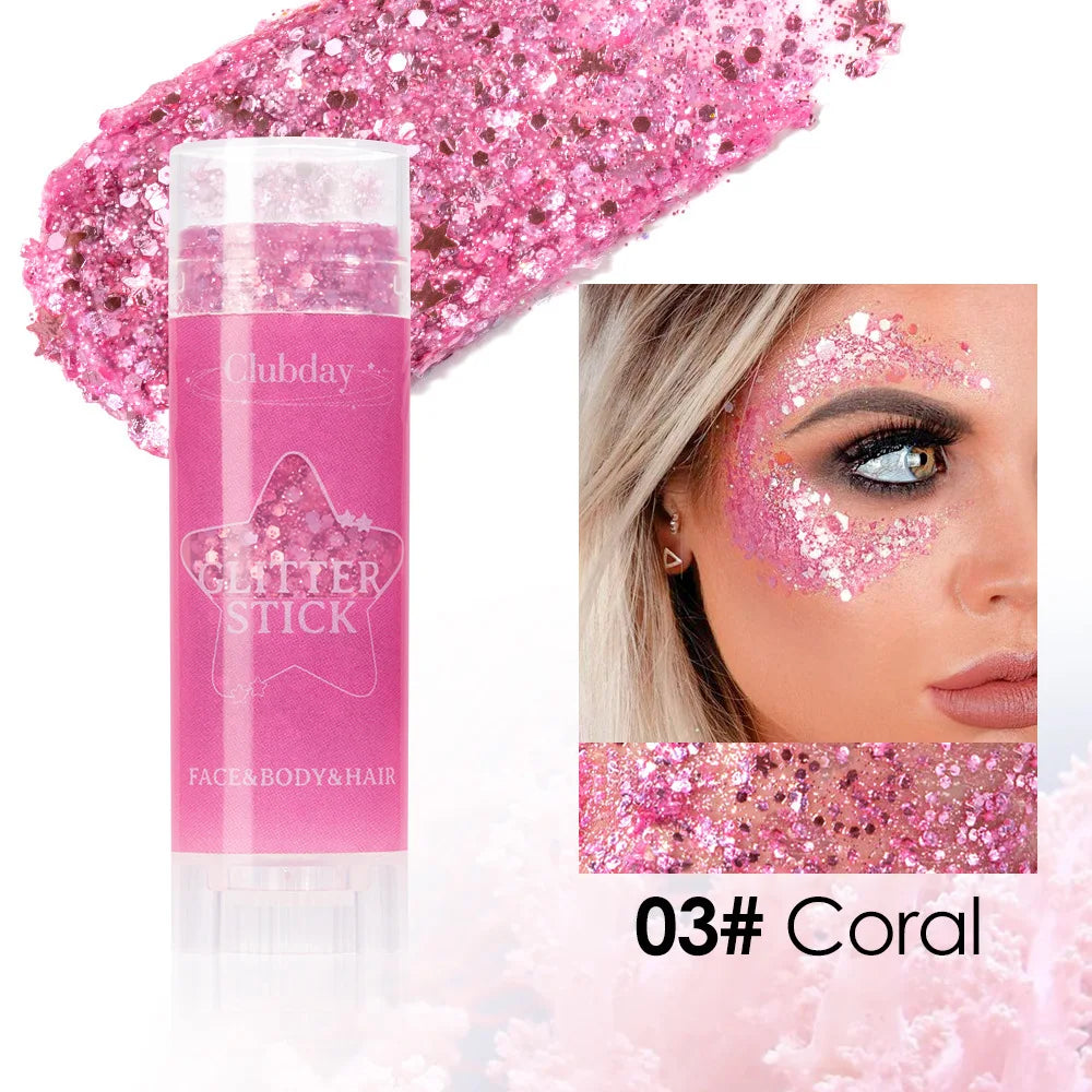 Glitter Gel Stick – Lip, Cheek & Body Sparkle Balm | High Shine