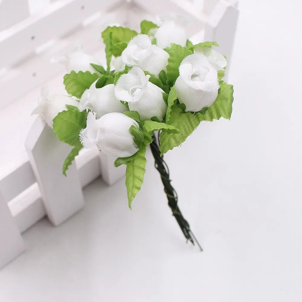 12-Head Silk Rose Artificial Bouquet | DIY Floral Decor
