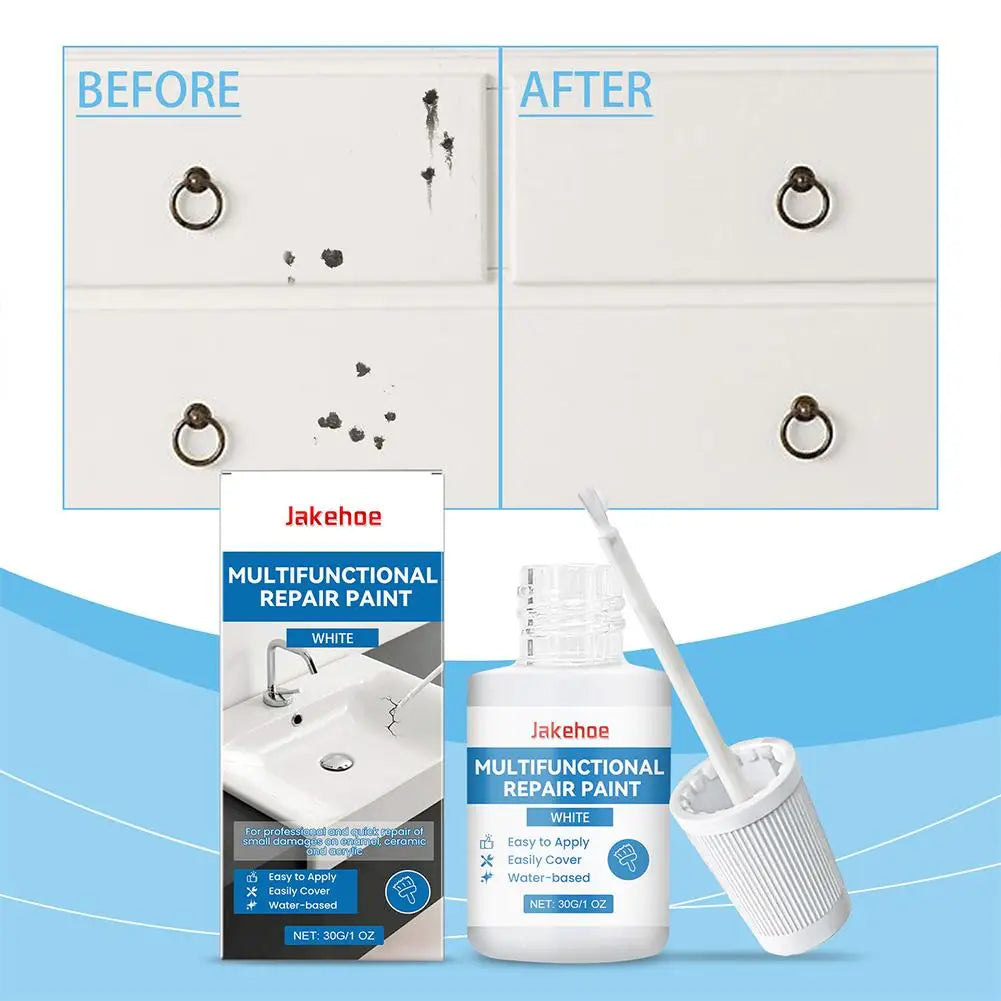 Multi-Purpose Repair Paint - Waterproof for Bathroom Wall Repair Scratch Cover Shine Restoration Easy To Use, Durable Finish Oasis Select