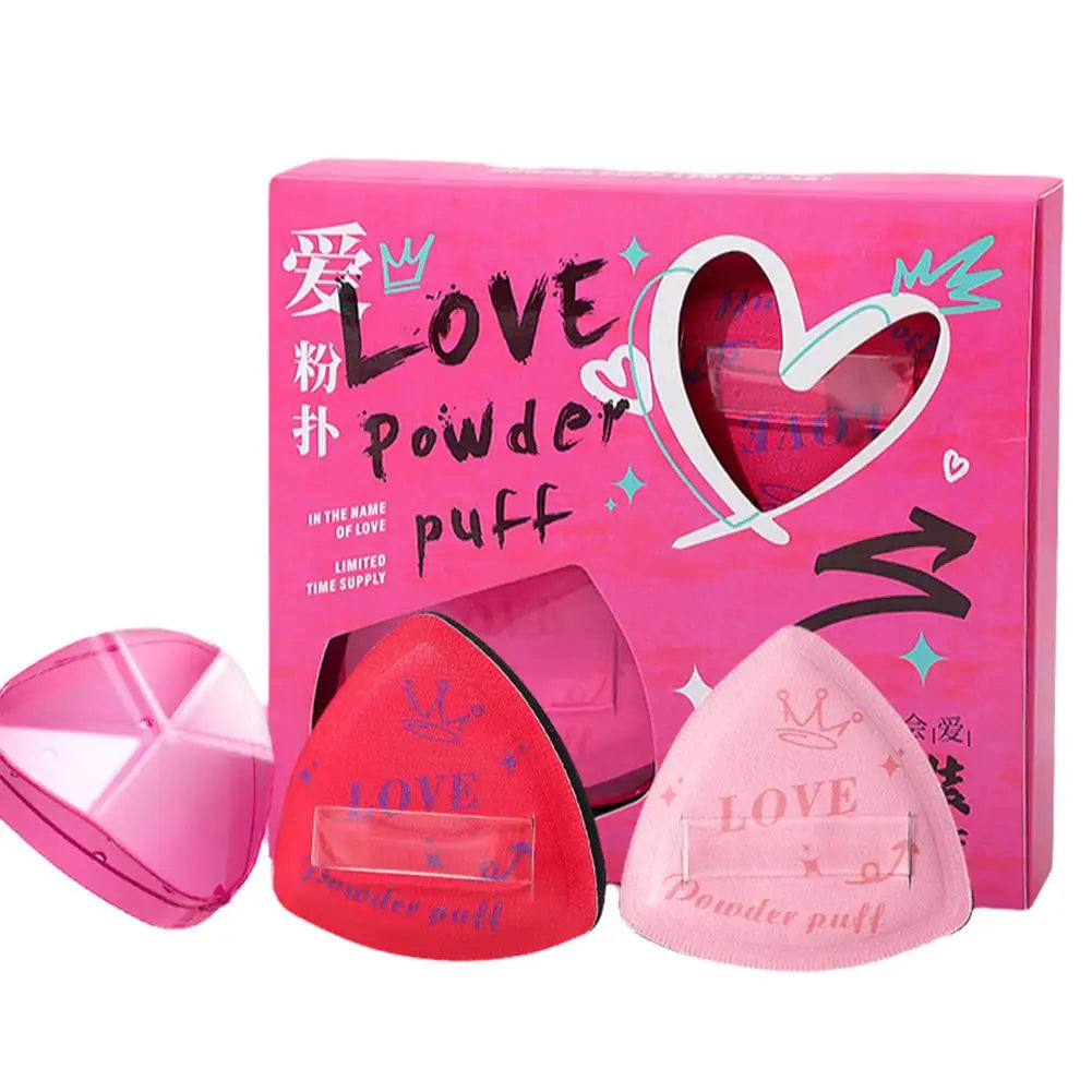 Dual-purpose Powder Puff & Beauty Blender Sponge Triangle Makeup Sponge For Face & Body, Flawless Finish Setting Powder Puff Set Oasis Select 1 set