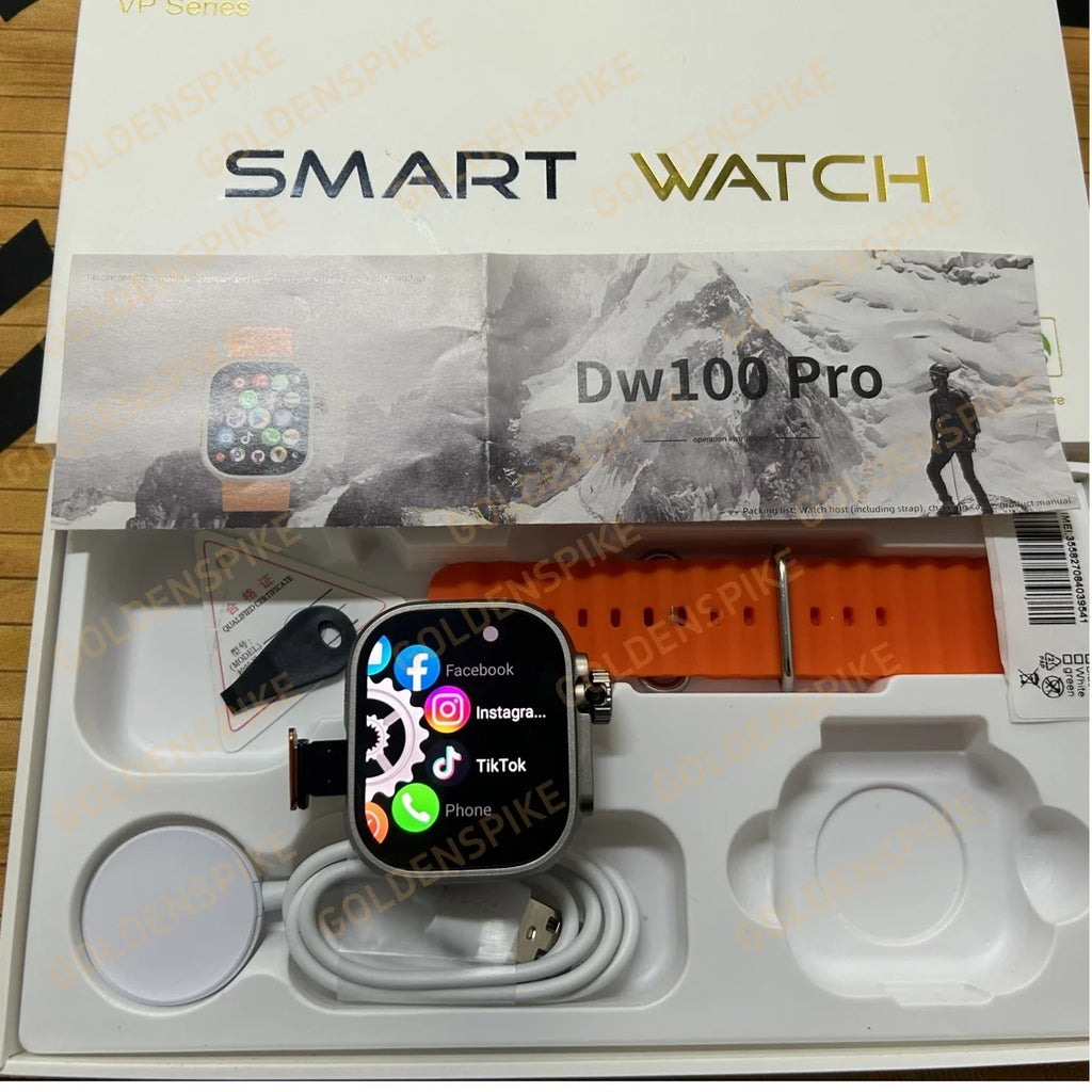 DW100 Pro Ultra 3 Touch ID 4g/5g Smartwatch Better Than CD12 Smartwatch With 128GB Storage Rom Free Download App WIFI GPS Amoled Oasis Select