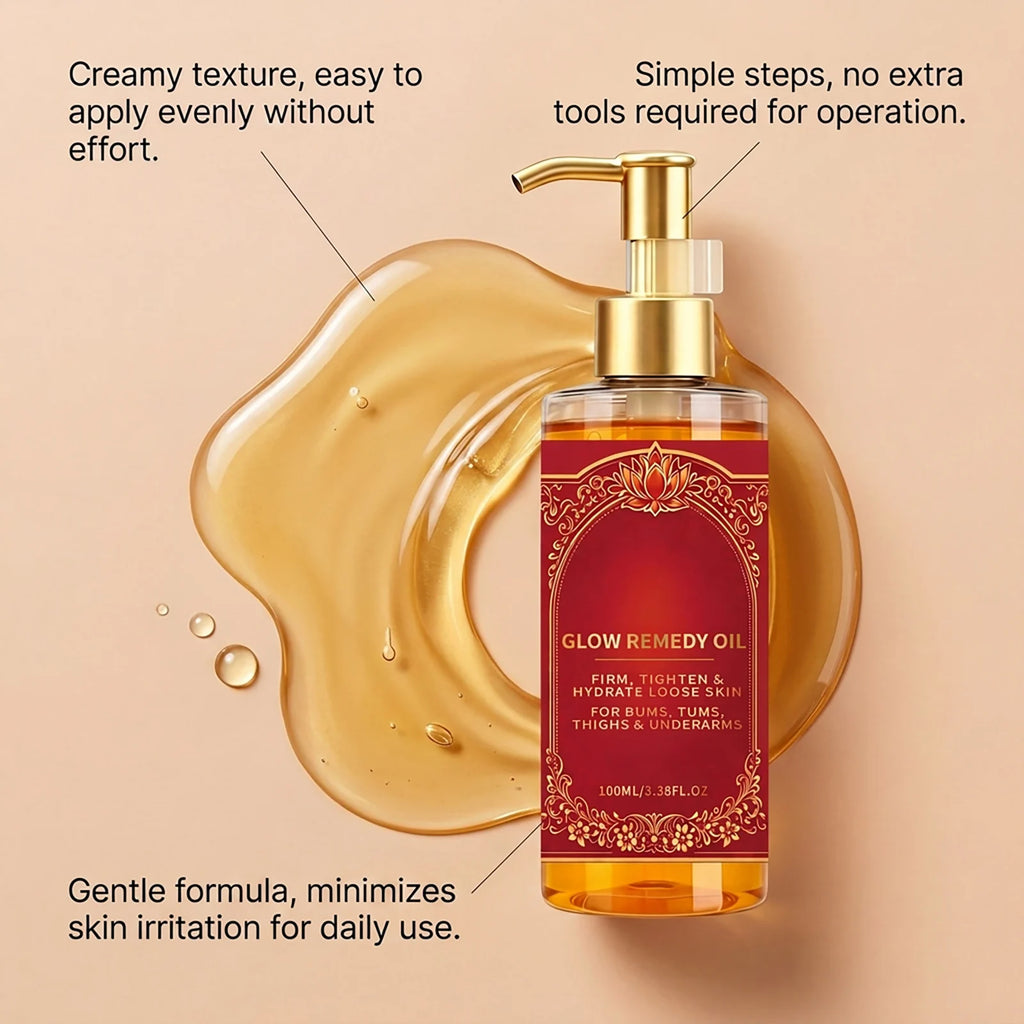 Glow Remedy Firming Body Oil Hydrates Dry Loose Skin Tightens Belly Butt Thighs Underarms Improves Sagging Skin Body Massage Oil Oasis Select