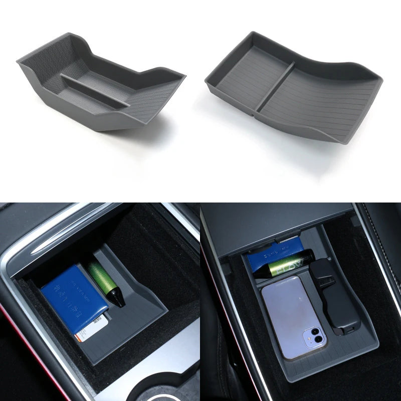 For Tesla Model Y 3 2021 2022 2023 Center Console Storage Box Central Armrest Organizer Tray Interior Accessories Organizer Oasis Select