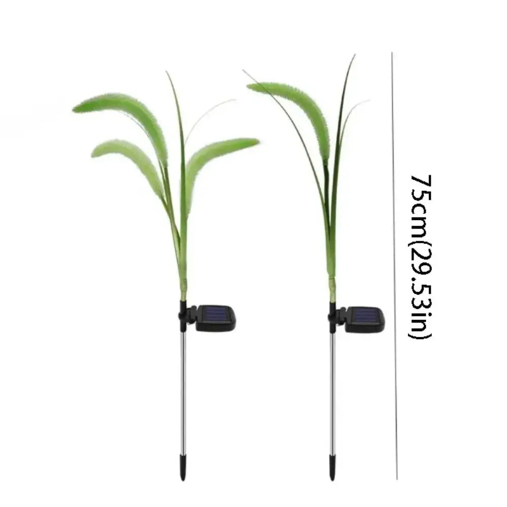 Solar LED Fiber Optic Dogtail Grass Garden Path Light