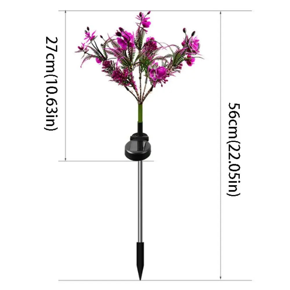 Solar Butterfly Orchid Garden Lamp – IP65 Waterproof Outdoor