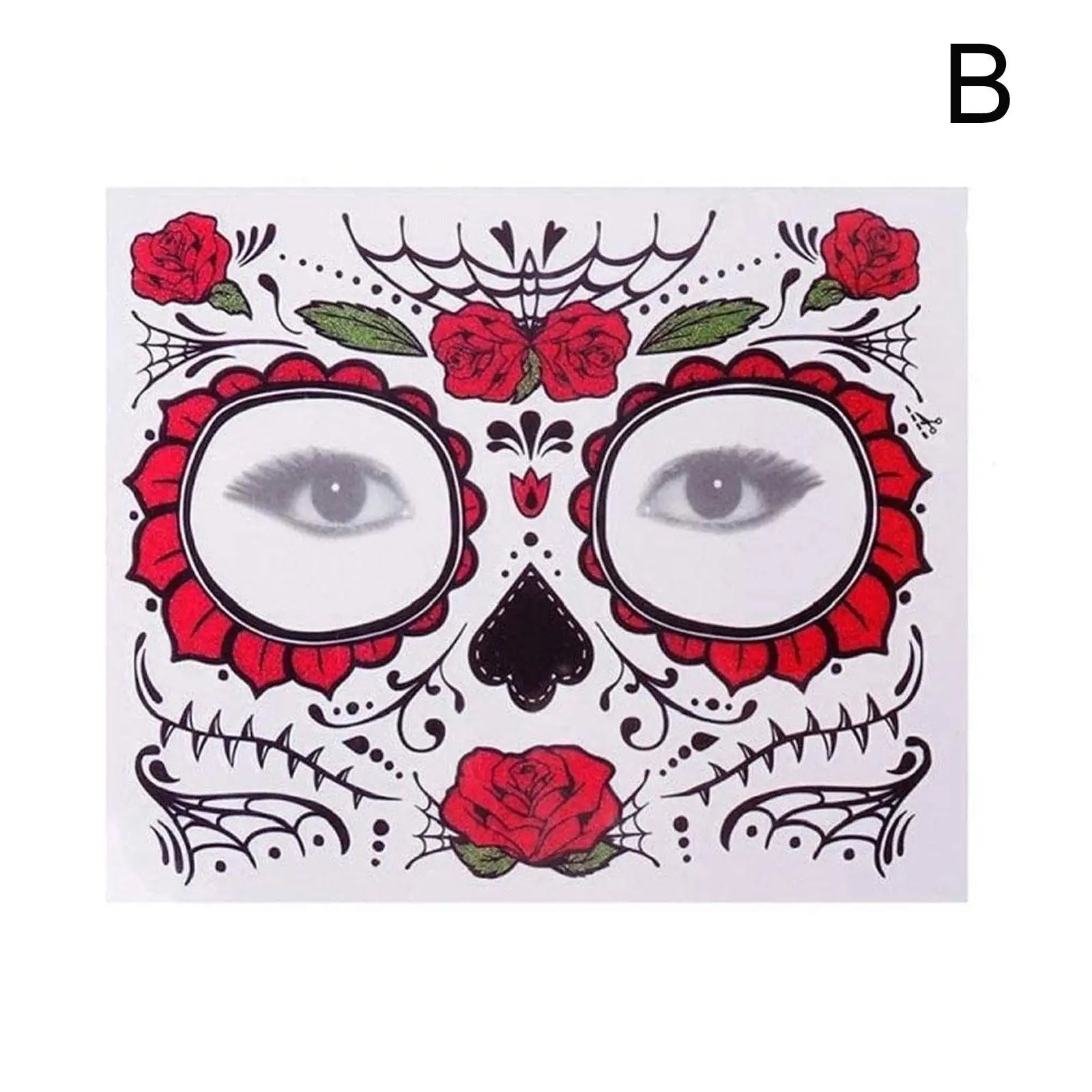 Halloween Skull Face Temporary Tattoo Stickers – Day of Dead Temporary Face Tattoo Oasis Select B China