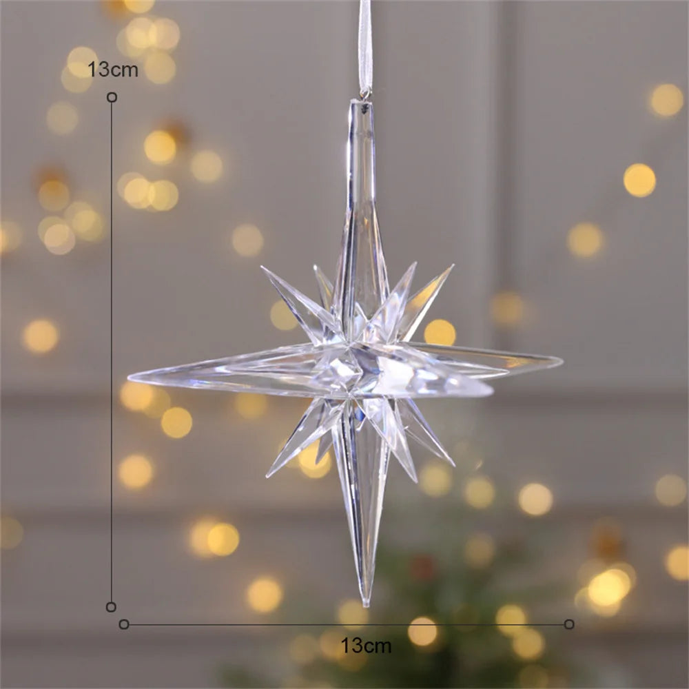 3D Crystal Snowflake Christmas Tree Hanging Ornaments