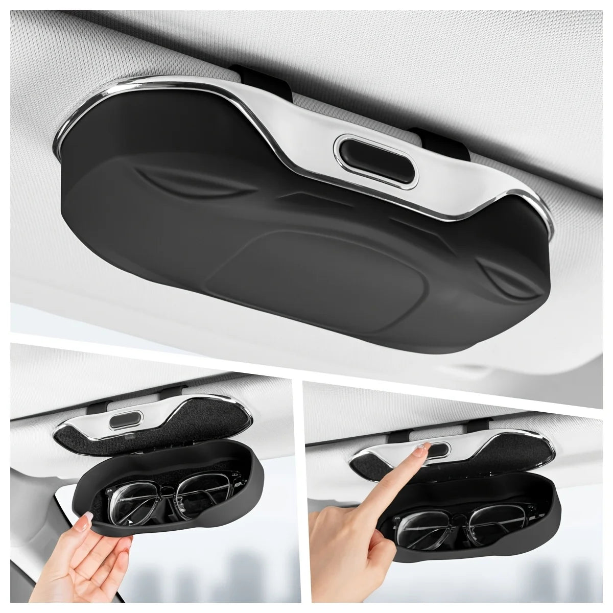 Car Sun Visor Sunglasses Holder – ABS Glasses Case