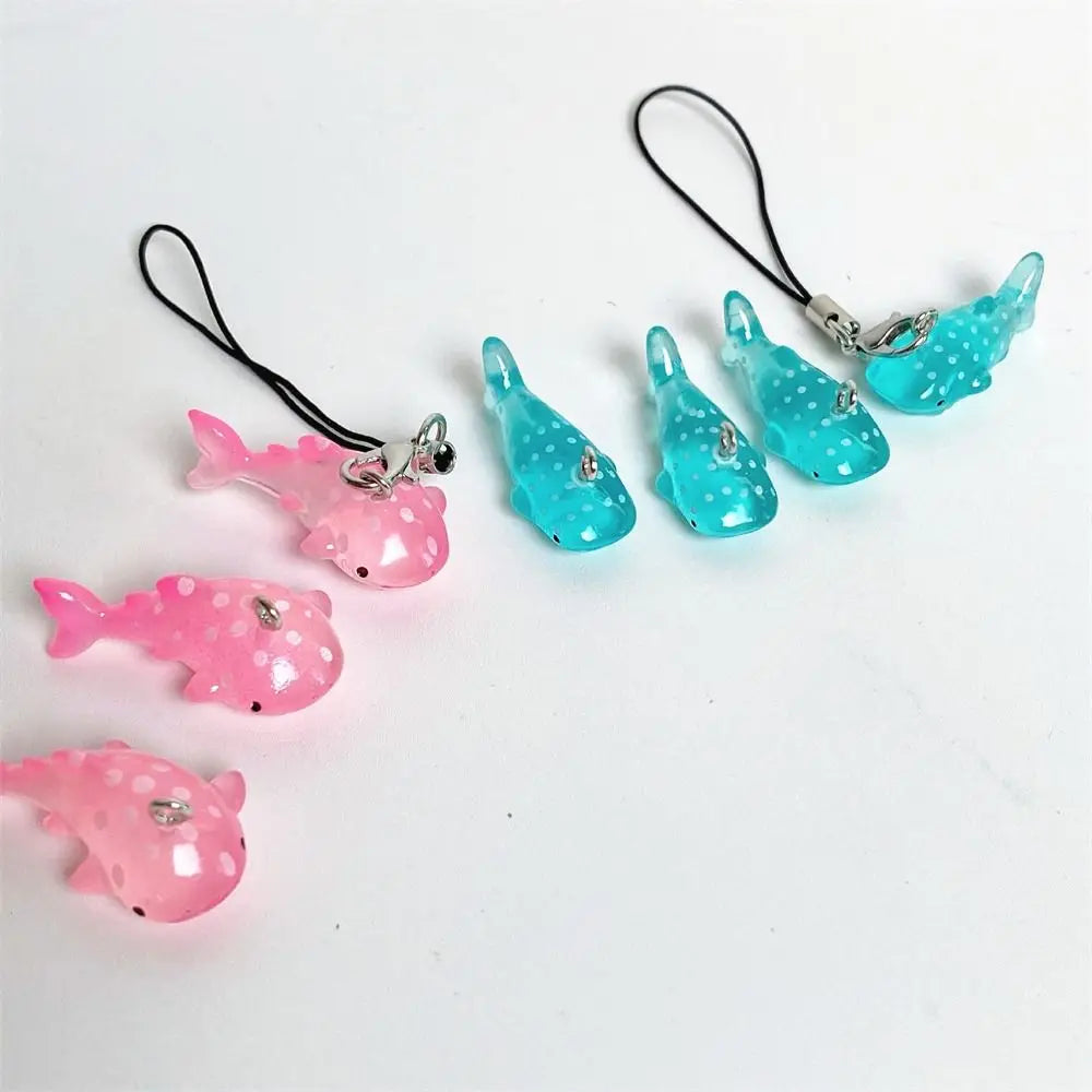 Jelly Sea Creature Phone Charms Blue Shark Sea Hare Black Whale Pink Axolotl Fish Phone Chain Cute Accessories Lanyard Keychain Oasis Select