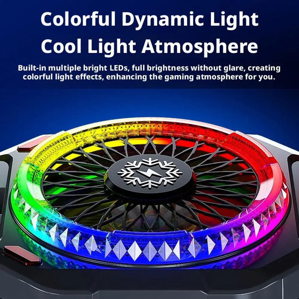 Semiconductor Phone Cooler, 2-in-1 Magnetic Back Clip Radiator, AI Smart Temperature Control, with RGB Lights & Adjustable Modle Oasis Select