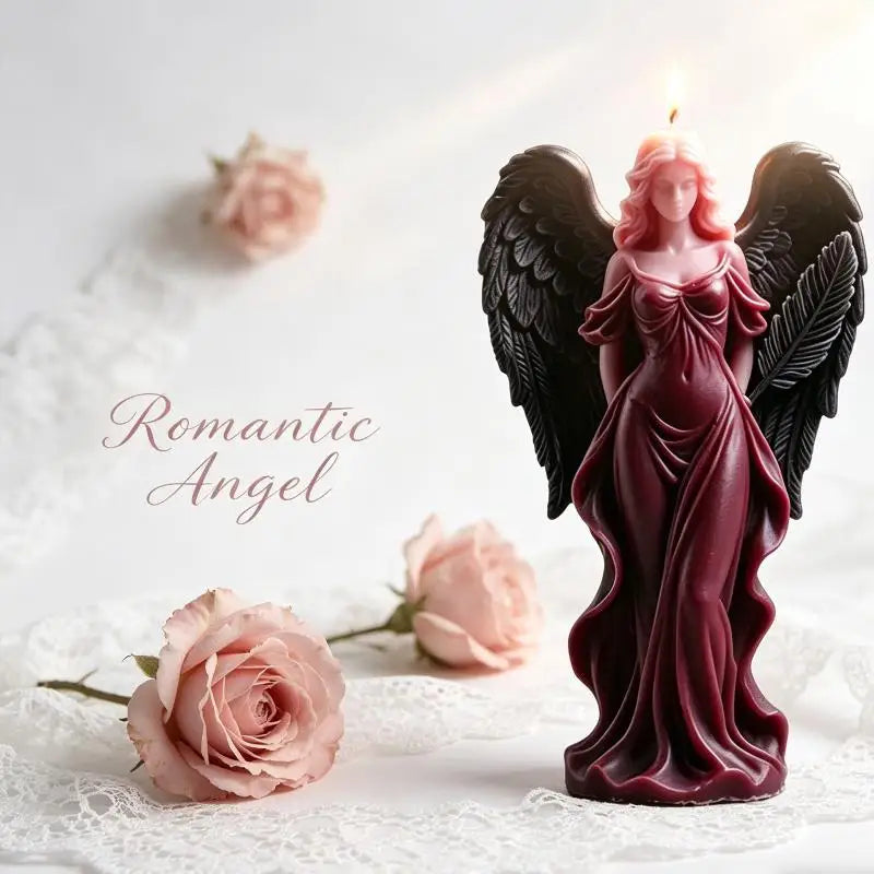 Wings Goddess Scented Silicone Candle Mould DIY Prayer Angel Sculpture Gypsum Resin Mold Women Candle Making Supplies Home Decor Oasis Select